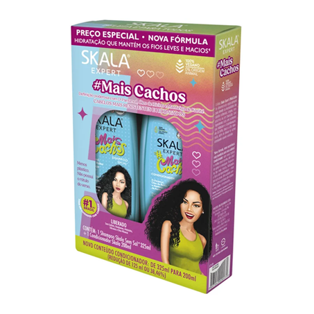 KIT SKALA MAIS CACHOS SHAMPOO+CONDICIONADOR 525ML