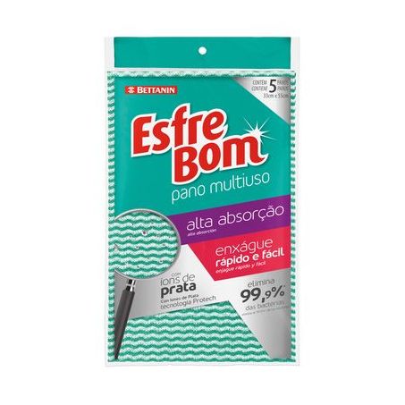 PANO ESFREBOM MULTIUSO 55X33CM VERDE RF 49057