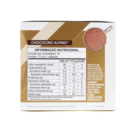 CAFÉ CAPSULAS DOLCE GUSTO C/10 CHOCOCINO ALPINO 360-9