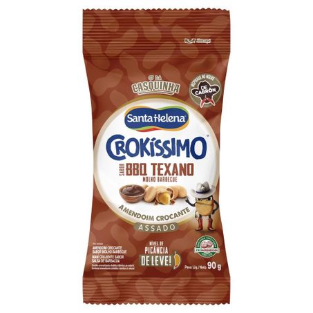 AMENDOIM SANTA HELENA CROKISSIMO BBQ TEXANO 90G