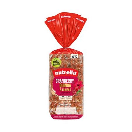 PAO NUTRELLA 350G CRANBERRY E QUINOA