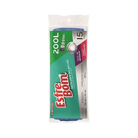 Saco p/lixo esfrebom rolo 200l