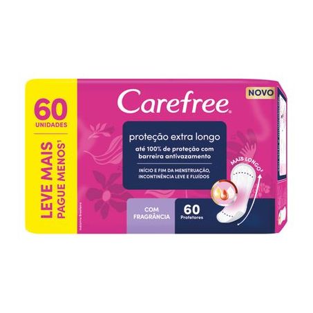 ABSORVENTE CAREFREE EXT LONGO C/60U L+P-