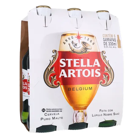 Stella Artois Cerveja Lager 330Ml Long Neck Unidade 360-16