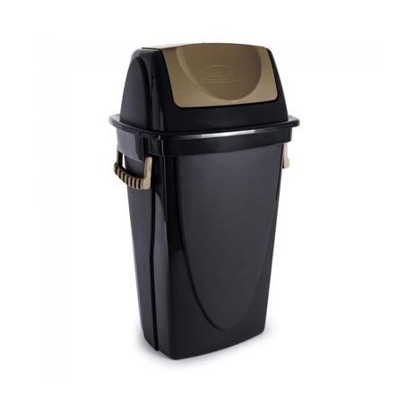 LIXEIRA PLASUTIL E-BLACK BASCULANTE 58L