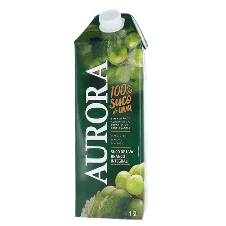 SUCO DE UVA INTEGRAL BRANCO AURORA TP 1,5L 360-1