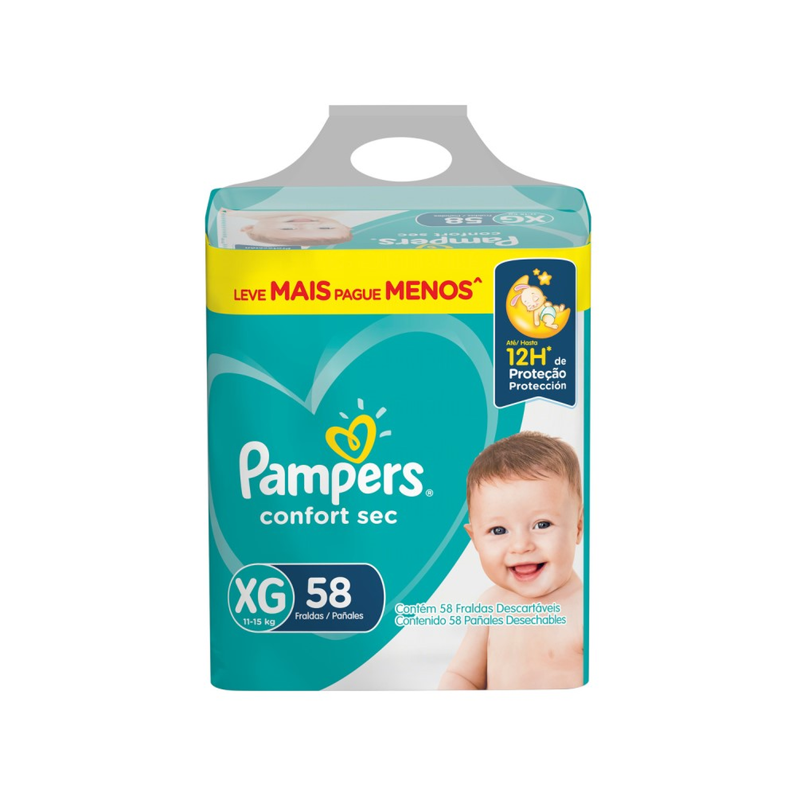 Fralda Pampers Confort Sec Fortbag Xg Com 58 Unidades | Koch