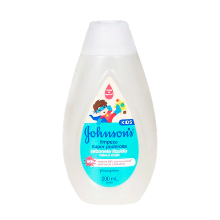 Sabonete líquido johnson's & johnson's kids limpeza super poderosa 200ml