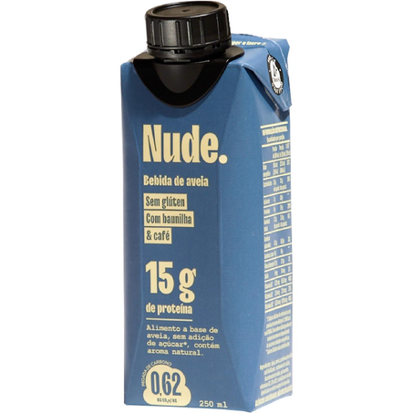 Bebida Vegetal Proteica Nude 250ml - Café Com Baunilha - 15g de Proteína