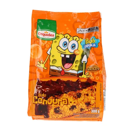 MISTURA BOLO ORQUÍDEA BOB ESPONJA CENOURA COM CHOCOLATE 300G 360-0