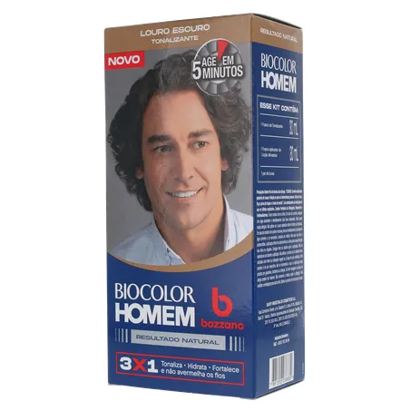 Tonalizante biocolor homem bozzano louro 360-3