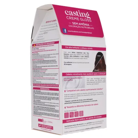 Tintura Para Cabelo Casting Creme Gloss L'oréal Castanho Claro 500 360-14