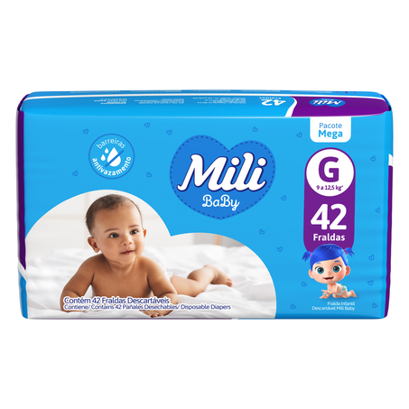 Fralda Mili Baby Mega G com 36 Unidades