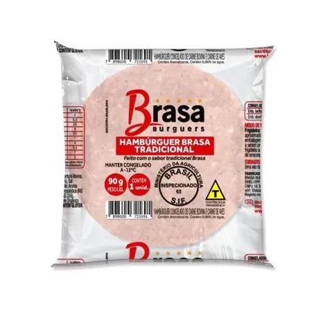 Hamburguer brasa bovino 90g