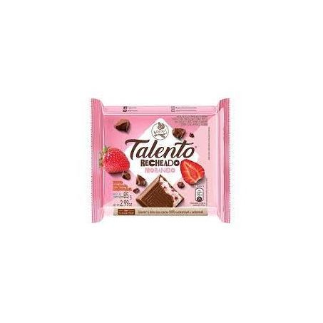 CHOCOLATE TALENTO RECHEADO MORANGO 85G (078922)
