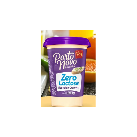 Requeijao cremoso zero lactose porto novo 180g