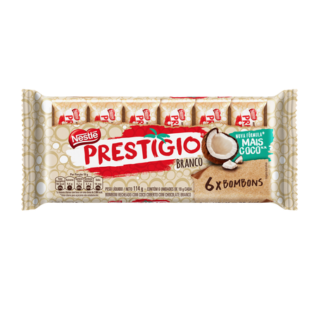 Bombom nestle prestigio branco 114g