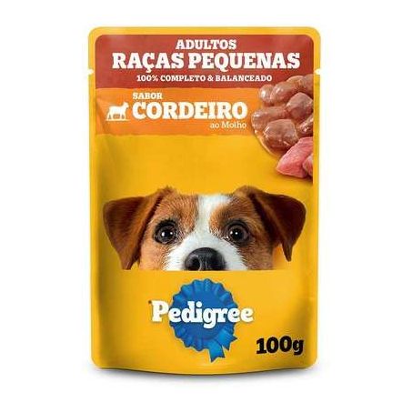 Ração pedigree molho de cordeiro 100g