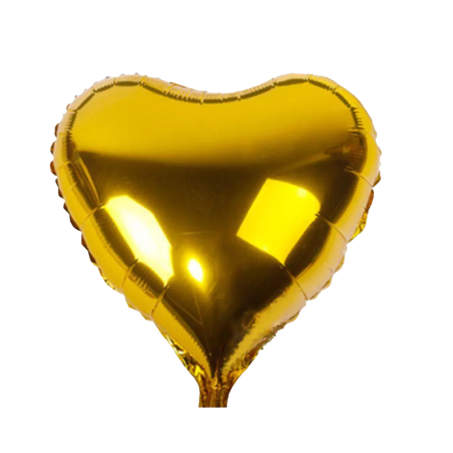 BALAO STARLUX METALIZADO CORACAO DOURADO 18 POLEGADAS 1UN