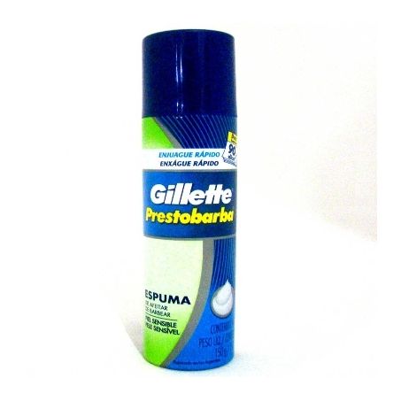 Espuma de barbear gillette sensitive 150g