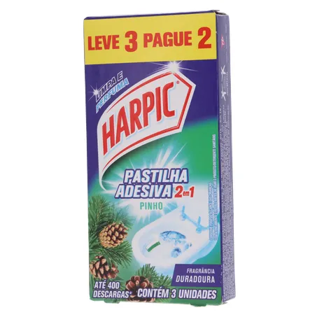Desodorante sanitario harpic pastilha pinho leve 3 pague 2 360-2