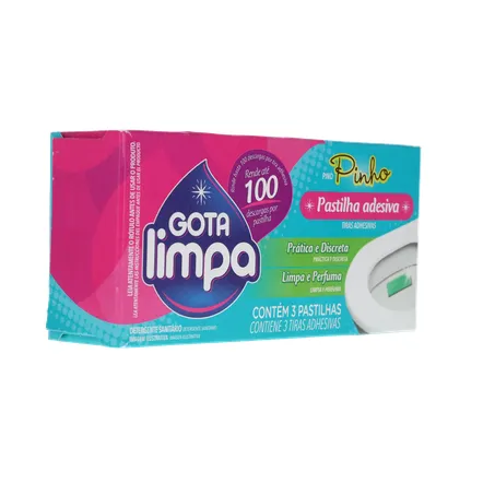 Detergente Sanitário Gota Limpa Pastilha Adesiva Caixa 3un 360-32