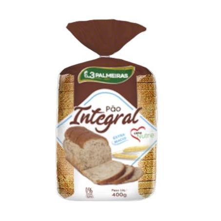 PÃO 3 PALMEIRAS INTEGRAL 400G