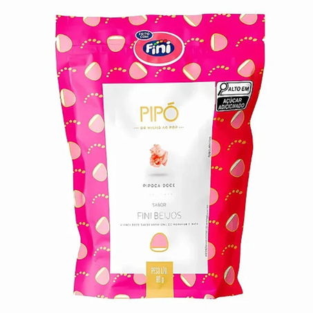 PIPOCA DOCE PIPO FINI BEIJOS 80G