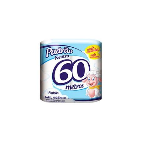 Papel higiênico padrão neutro 60m c/8