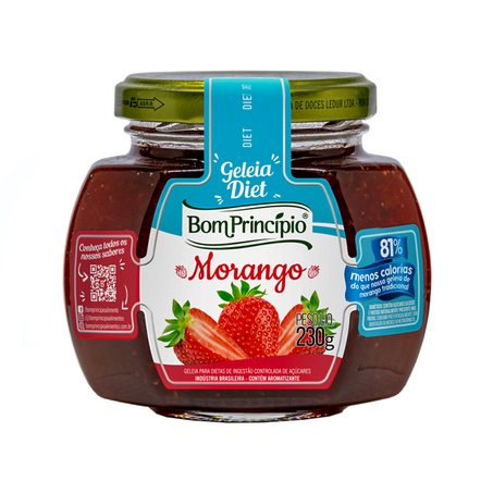 GELEIA DIET DE MORANGO 230G BOM PRINCIPIO