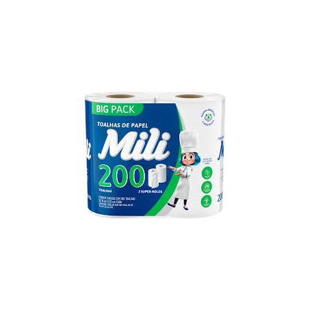 Toalha De Papel Mili Economica 2 Rolos Com 100 Folhas 
 