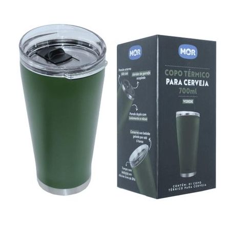 COPO MOR TERMICO P/CERVEJA VERDE 700ML