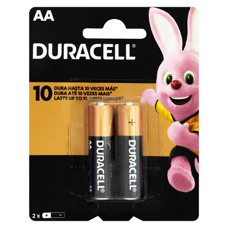 PILHA ALCALINA AA MN 1500B2 DURACELL 2 UNIDADES 1,5V