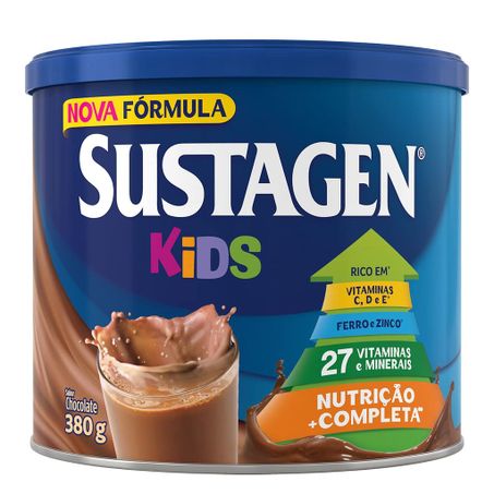 Complemento alimentar em po sustagen kids chocolate lata 350g