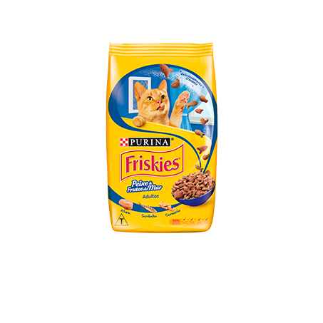 Ração friskies adulto peixe e frutos do mar 1kg