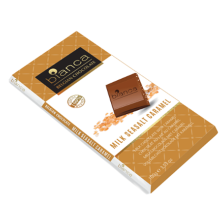 Chocolate belga bianca leite com caramelo 100g