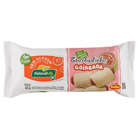 Bisc Natural Life Enroladinho 65g Goiaba S/Gluten
