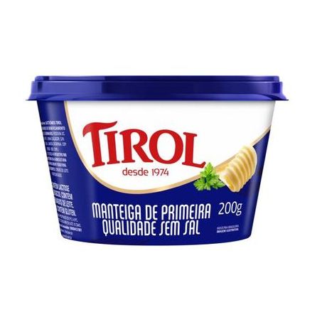 Manteiga tirol sem sal pote 200g