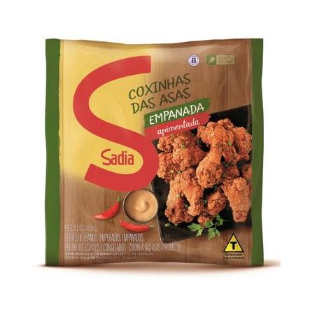 Coxinha asa frango empanada apimentada sadia 400g