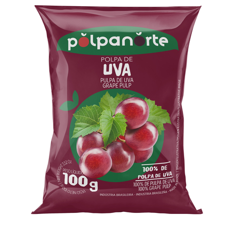 Polpa de Fruta Polpanorte Uva 100G