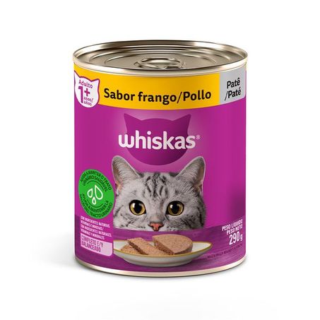 Patê para Gatos Adultos Whiskas Frango Lata 290gr