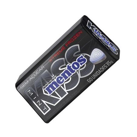 Bala Mentos Kiss Mint Xtreme Frozen Embalagem 35G