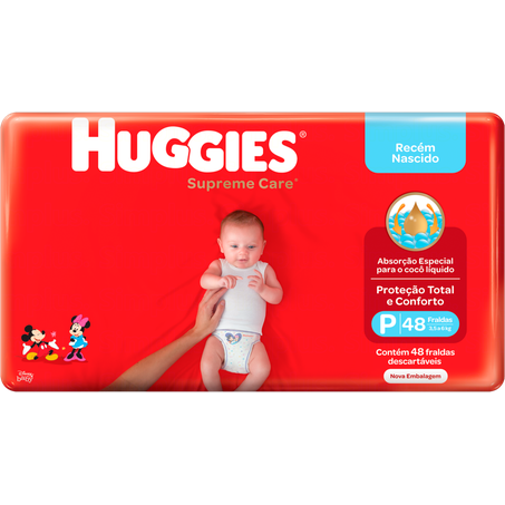 Fralda huggies s.care mega p c-48