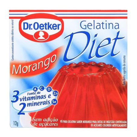 Gelatina em Pó Morango Diet Dr. Oetker