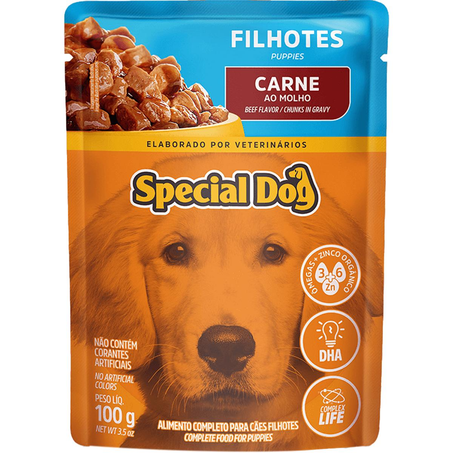 Ração Special Dog 100g - Filhotes - Carne - Sachê