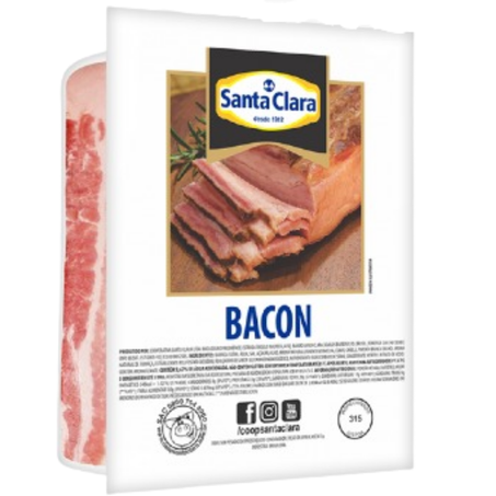 Bacon santa clara pedacos ao kg -resfriado