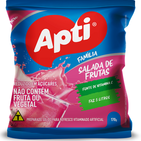 Refresco em po apti familia 170g salada de frutas (faz 5 litros)
