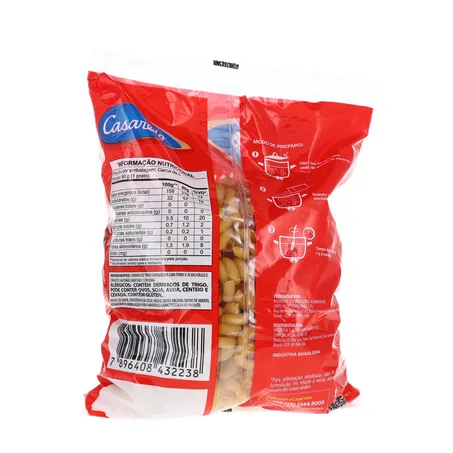 Massa casaredo semola caracol. 500g 360-16
