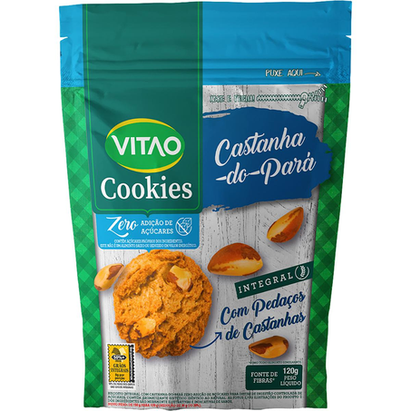 Cookie Vitao 120g - Diet - Castanha-do-pará
