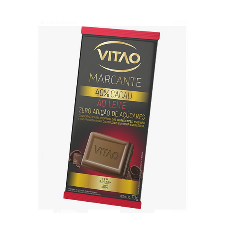 Chocolate ao leite cacau 40% vitao 70g